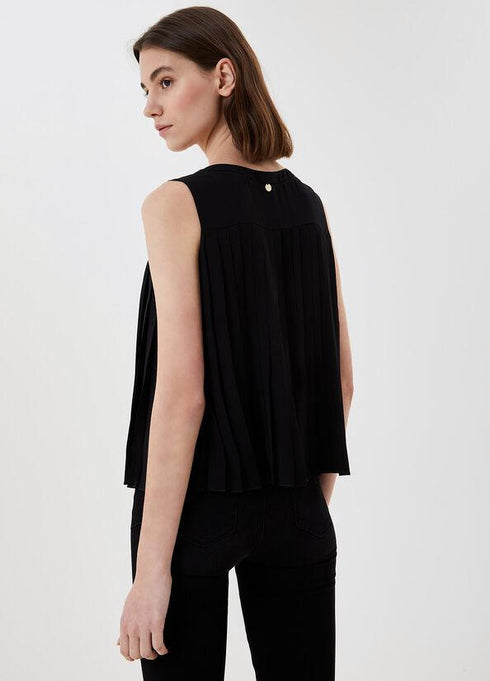 Top Donna WA1273T4756 plissettato Nero LIU.JO- Francavilla Moda